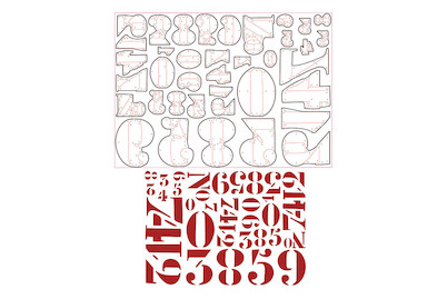 Image of Sizzix Thinlits Set- Stencil Numbers, T.Holtz, SB-Blister 38Stück bei JUMBO