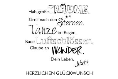 Image of Stempel Lebe Dein Leben , 7x7cm bei JUMBO