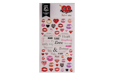 Image of Sticker Kiss me, 15x9,2cm, Pvc, SB-Btl 1Bogen bei JUMBO