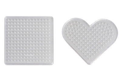 Image of Stiftplatten-Set f. Bügelperlen,transp., 2 Motive, SB-Btl 1Set bei JUMBO