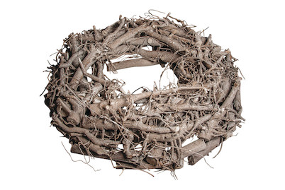 Image of Weidenkranz, weiss gewischt, 30cm ø, Höhe 8cm bei JUMBO