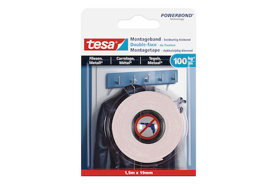 Image of Ultra starkes Montageband für Fliesen und Metall (100 kg/m), 1.5 m x 19 mm bei JUMBO