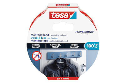 Image of Ultra starkes Montageband für Fliesen und Metall (100 kg/m), 5 m x 19 mm bei JUMBO