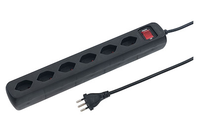 Image of Steckdosenleiste 1.5m sw 6xT13 quer bei JUMBO