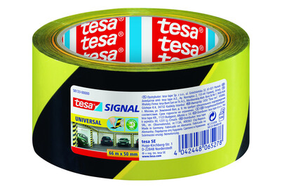 Image of Tesa Signal Markierungsband gelb-schwarz 66m-50mm bei JUMBO