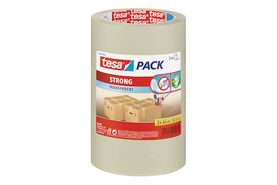 Image of tesa® Verpackungsband strong 3 Rl. 66mx50mm bei JUMBO