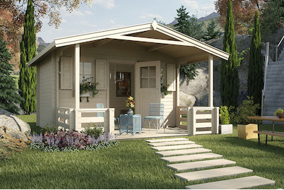 Image of Weka Weekendhaus 138B Gr. 2 (380 x 380 cm), holz natur bei JUMBO