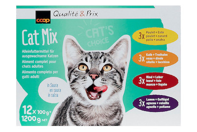Image of Cat Mix Katzenfutter in Sauce assortiert 12x100g bei JUMBO