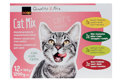 Image of Cat Mix Katzenfutter in Gelee assortiert 12x100g bei JUMBO
