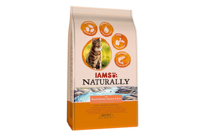 Image of Iams Naturally Erwachsene Katze mit nordatlantischem Lachs & Reis bei JUMBO