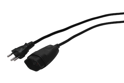 Image of Td Verlängerung 3x1.5mm² schwarz 10m T12/T13 mit Kinderschutz bei JUMBO