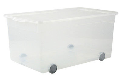 Image of Rotho Clear Box mit Rollen 63 l ohne Deckel bei JUMBO