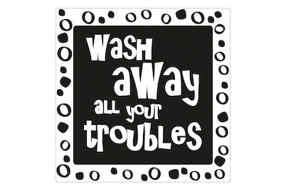 Image of Labels GB Wash away all your troubles 50x50 mm bei JUMBO