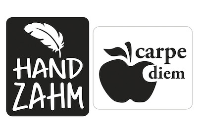 Image of Labels handzahm , carpe diem , 25x30mm, SB-Btl 2Stück bei JUMBO