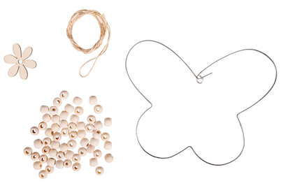 Image of BP: Drahtschmetterling mit Holzperlen, 1 bei JUMBO