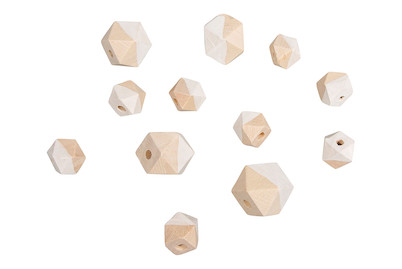 Image of Holzperlen Diamant, 4St. ø1,5cm, 8St. ø1cm, SB-Btl 12Stück bei JUMBO