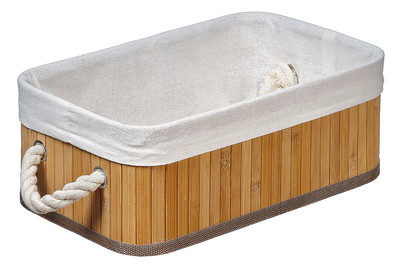 Image of Korb 32x19x12cm weiss Bambus bei JUMBO