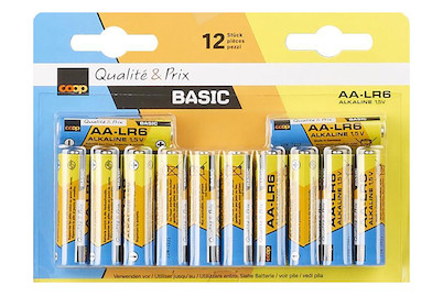 Image of Basic Alkaline Batterien Lr6/Aa, 12 Stück bei JUMBO