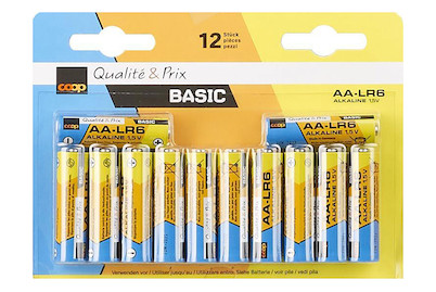 Image of Basic Alkaline Batterien Lr6/Aa, 12 Stück bei JUMBO