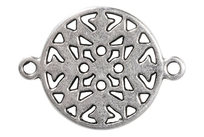 Image of Metall-Zierelement Ornament rund, 15mm, Ösen 1mm ø, SB-Btl 1Stück bei JUMBO