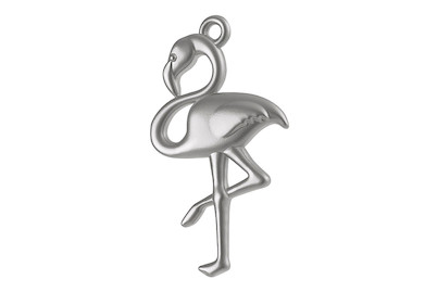Image of Metall-Anhänger Flamingo, 27mm, Öse 1,5mm ø, SB-Btl 1Stück bei JUMBO