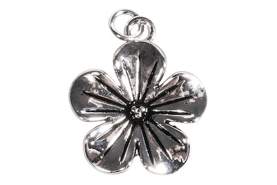 Image of Metall-Anhänger Blüte, 20mm, Öse 2mm ø, SB-Btl 1Stück bei JUMBO