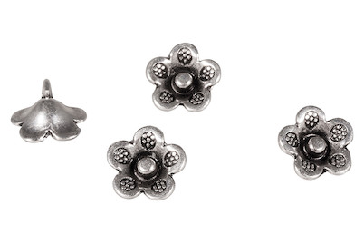 Image of Metall-Zierelement Blume, 10mm, Öse 1mm ø, SB-Btl 4Stück bei JUMBO