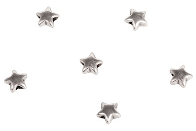 Image of Metall-Perle Stern, 5mm ø, SB-Btl 6Stück bei JUMBO