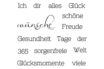 Image of Clear Stamp Wünsche , 96,5x91x3,2mm bei JUMBO