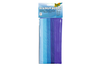 Image of Blumenseide 50x70CM 10St blau bei JUMBO