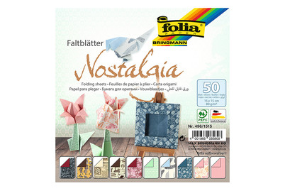 Image of Faltblätter Basic 15x15CM 50St Nostalgie bei JUMBO