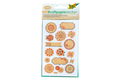 Image of Kraftpapier-Sticker 8ST Romantik bei JUMBO