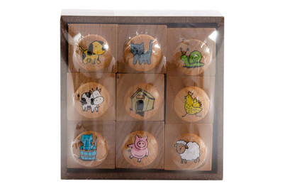 Image of Holz-Stempelset 9ST Tiere bei JUMBO