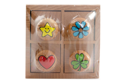 Image of Holz-Stempelset 4ST Happy bei JUMBO