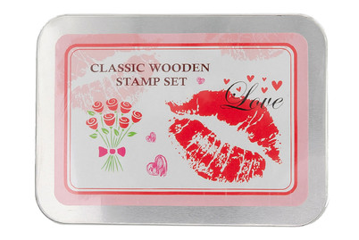 Image of Holz-Stempelset 8ST Liebe bei JUMBO