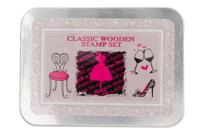 Image of Holz-Stempelset 8ST Lady bei JUMBO