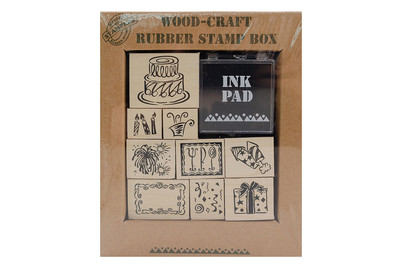 Image of Holz-Stempelset 9ST Fest bei JUMBO