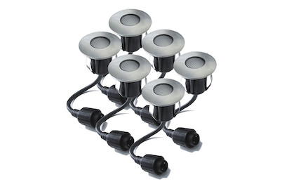 Image of Einbauspot für Holz, 6 St., Ø45 mm, warmweiss bei JUMBO