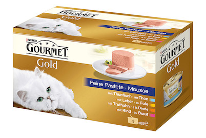 Image of Gourmet Gold Katzenfutter Feine Pastete 4x85g
