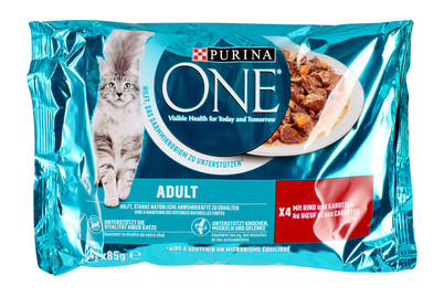 Image of Purina ONE Katzenfutter Adult Rind 4x85g bei JUMBO