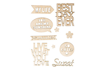 Image of Holz-Schriftzüge Live + Love , 10-teilig, SB-Btl bei JUMBO