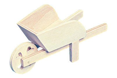 Image of Holzschubkarre, 12cm, SB-Btl 1Stück bei JUMBO
