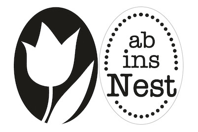 Image of Labels D ab ins Nest +Tulpe, 35x25mm, oval, SB-Btl 2Stück