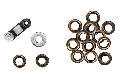 Image of Metall-Ösen zum Einschl., 24mm ø, inkl. Werkzeug, SB-Blister 10Stück bei JUMBO