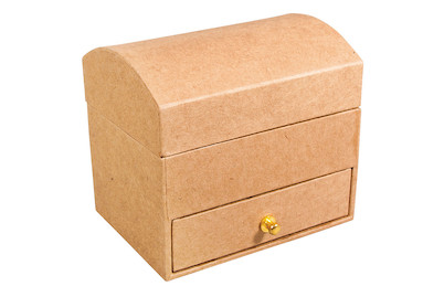 Image of Pappm.Schmuckkästchen, FSC Recycled 100%, 10,3x7,7x9,2cm, mit Spiegel bei JUMBO