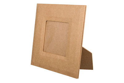 Image of Pappmaché Bilderrahmen,FSC Recycled 100%, 18x18x1cm, mit Aufsteller+Aufhänger bei JUMBO