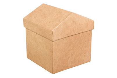 Image of Pappmaché Box Haus, FSC Recycled 100%, 6,5x6,5x7cm bei JUMBO