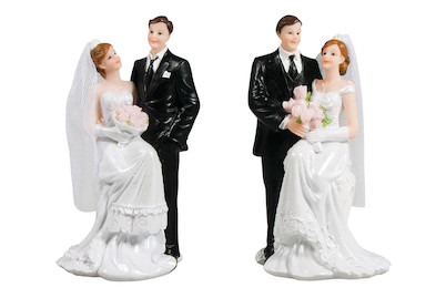 Image of Polyresin Brautpaar, 8x5,5x13,3cm, 2 Sorten bei JUMBO