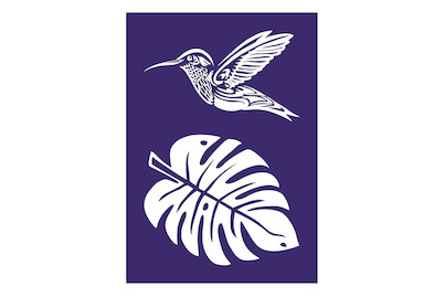 Image of Schablone Kolibri, DIN A4, 1 Schabl. + Rakel, SB-Btl 1Stück bei JUMBO