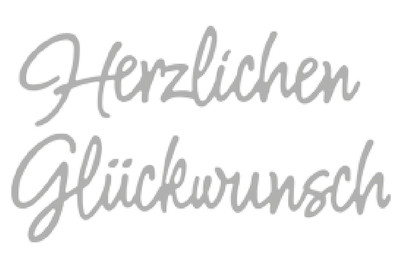 Image of Stanzschablone Herzlichen Glückwunsch, 8.2x2.4-9.2x2.6 cm, 2 Stück